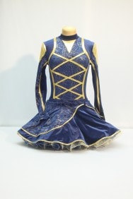 Blauw velours met zilveren details