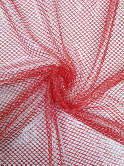 Mesh gaas rood glitter