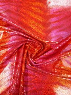 Lycra oranje rood tiger