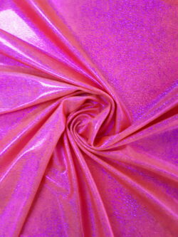 Lycra roze zalm shine hologram fuchsia