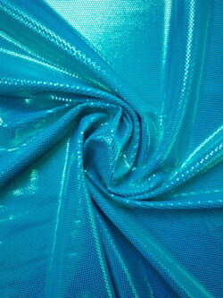 Lycra blauw groen metallic