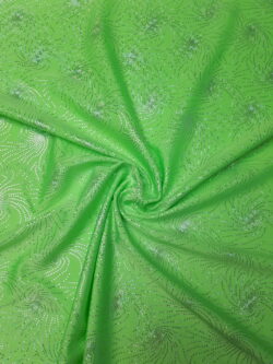 Lycra groen spiraal zilver