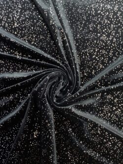 Velours smooth zwart galaxy zilver