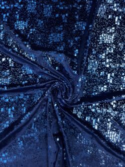 Velours smooth blauw new york royal