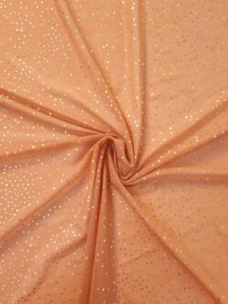 Mesh gaas huid metallic goud hologram twinkle
